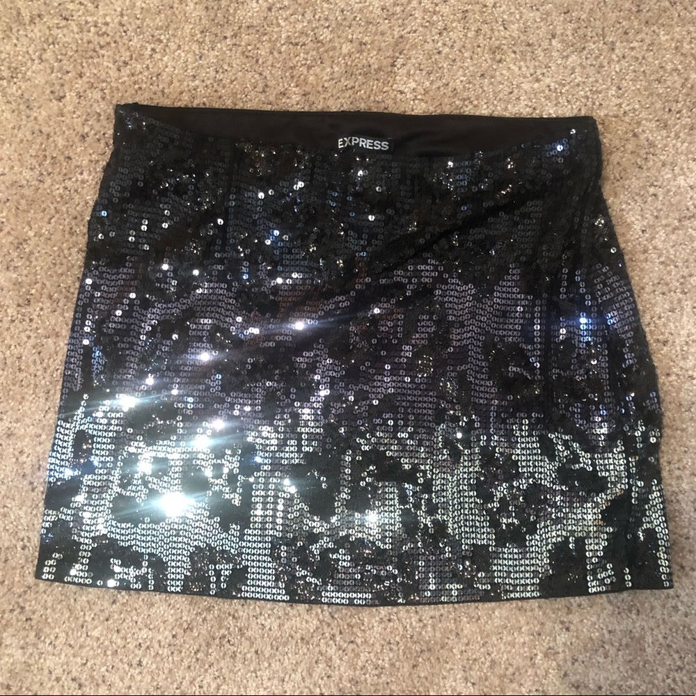 Express sequin leopard skirt - Picture 2 of 3